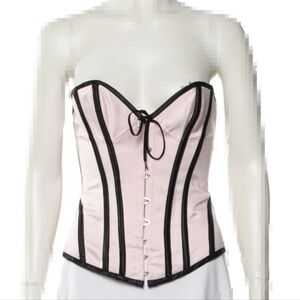 Agent Provocateur Pink Satin Diva Pink Corset Bustier M A-B